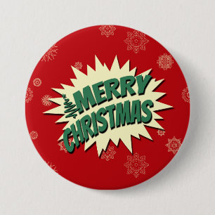 Merry Christmas 3 Inch Round Button