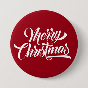 Merry Christmas 3 Inch Round Button