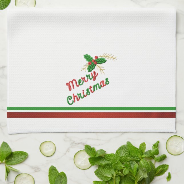 Merry Christmas 4 Kitchen Towel (Folded)