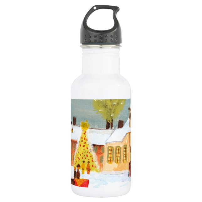 Merry Christmas 532 Ml Water Bottle (Front)