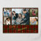 Merry Christmas 5 photos elegant script red plaid 