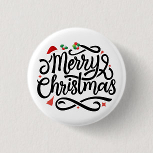 Merry Christmas-61039 1 Inch Round Button