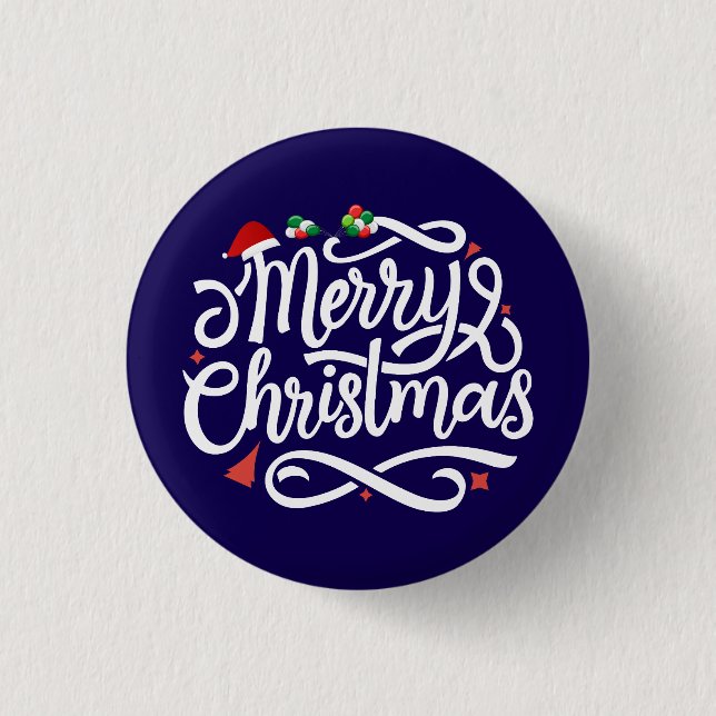 Merry Christmas-61039 1 Inch Round Button (Front)