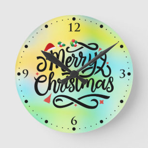 Merry Christmas-61039 Round Clock