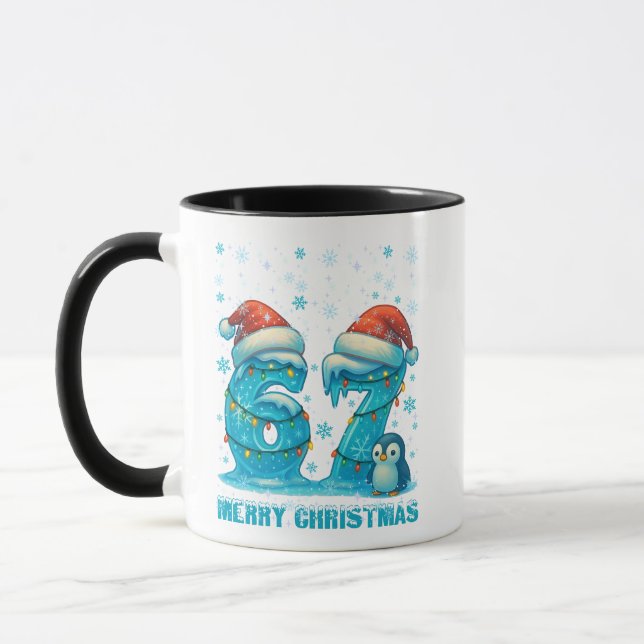 Merry Christmas 67 Frozen Numbers Christmas  Mug (Left)