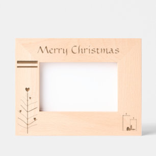 "Merry Christmas" (6" x 4")  Etched Frames