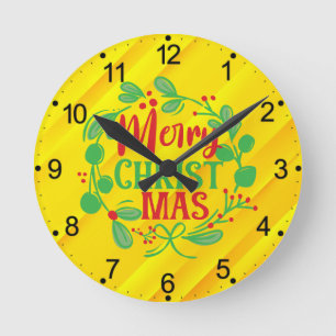 Merry Christmas-82191 Round Clock