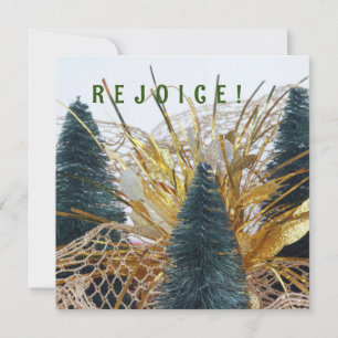MERRY CHRISTMAS A CHILD IS BORN TREES HOLIDAY CARD