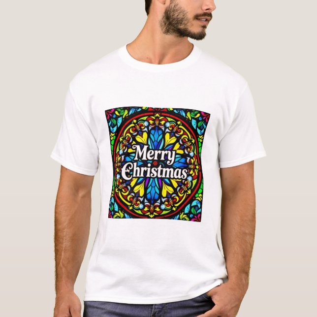 "Merry Christmas: A Kaleidoscope of Joy" T-Shirt (Front)