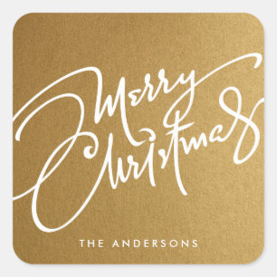 MERRY CHRISTMAS À MAIN   STICKER VACANCES