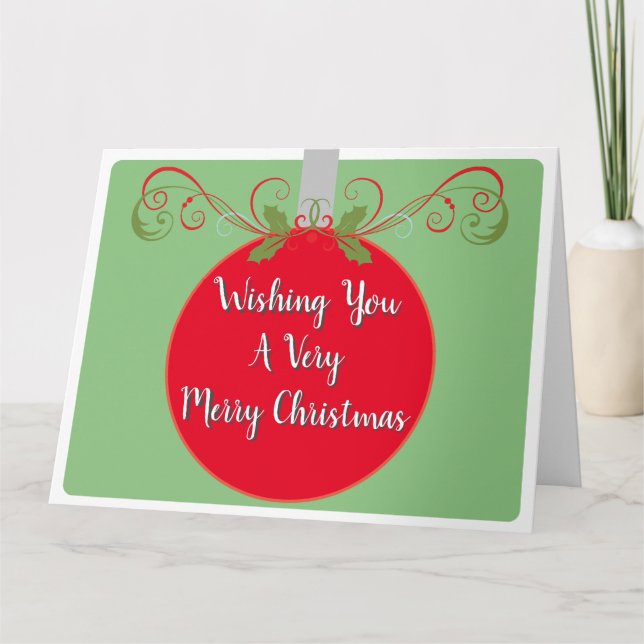 Merry Christmas - A Modern Christmas  Card (Front)