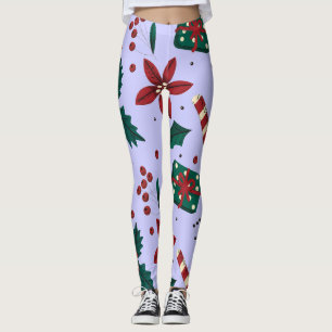 Merry Christmas Abstract Pattern Leggings