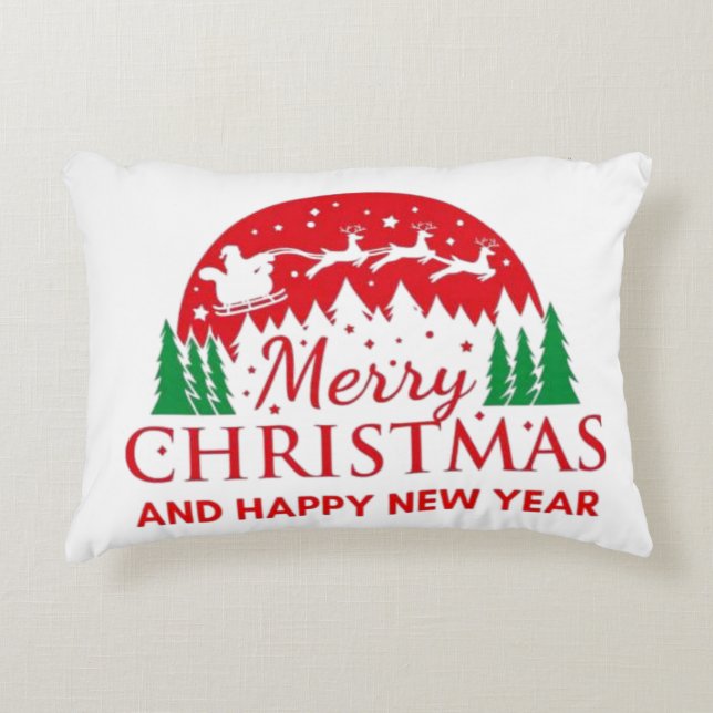 Merry Christmas  Accent Pillow (Front)