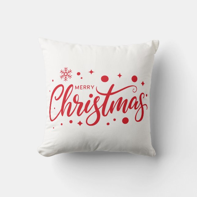 Merry Christmas Accent Pillow  (Front)