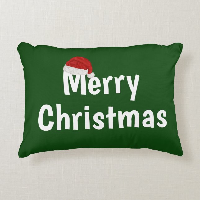 Merry Christmas Accent Pillow (Front)
