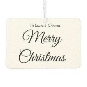Merry Christmas add name text custom family gift Air Freshener