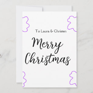 Merry Christmas add name text custom family gift Invitation