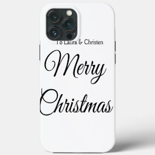 Merry Christmas add name text custom family gift iPhone 13 Pro Max Case