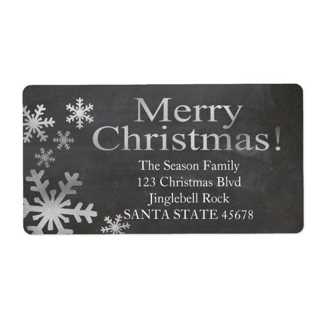 Merry Christmas address Label (Front)