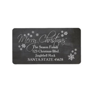 Merry Christmas address Label