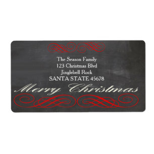 Merry Christmas address Label