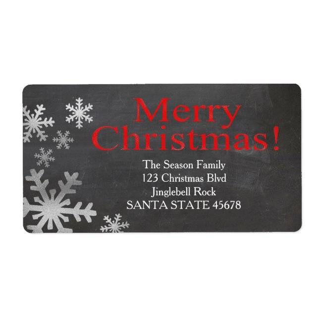 Merry Christmas address Label (Front)