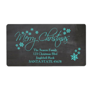 Merry Christmas address Label