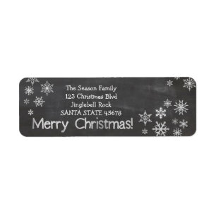 Merry Christmas address Label