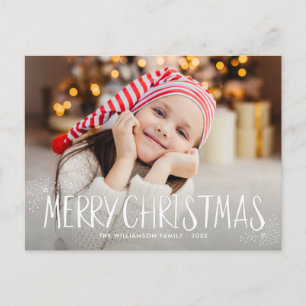merry christmas adorable personalized photo card