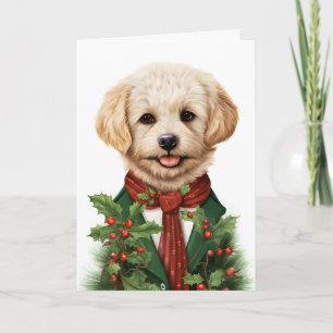 Merry Christmas: Adorable Puppy Greeting Card