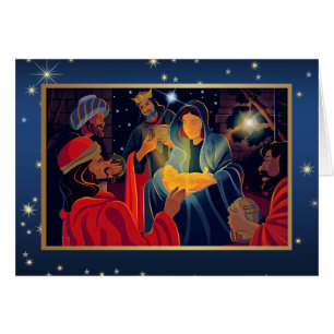 Merry Christmas. Adoration of the Magi Custom Card