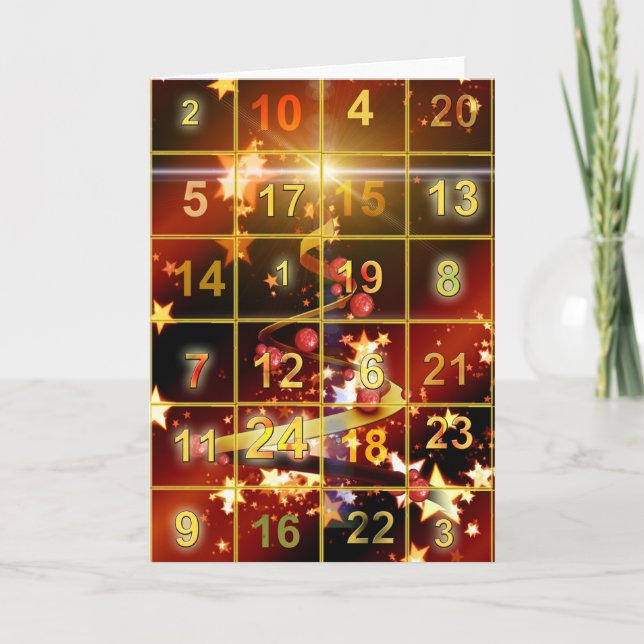 Merry christmas Advent calendar Holiday Card (Front)