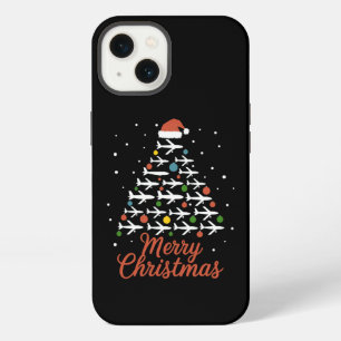 Merry Christmas Airplane Tree Vacation iPhone 13 Case