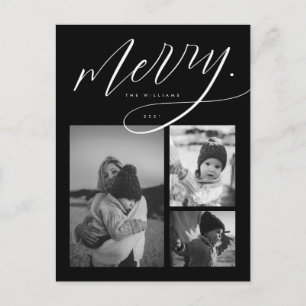 MERRY CHRISTMAS Ajouter Votre Carte Postale Photo 
