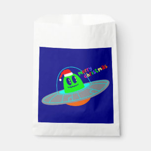 merry christmas alien santa scifi  favour bag