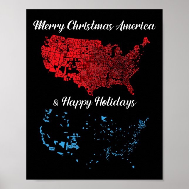 Merry Christmas America And Happy Holidays Electio Poster (Front)