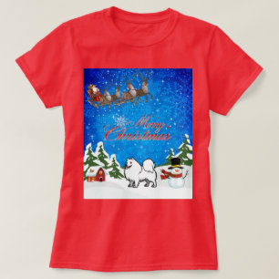 Merry Christmas American Eskimo Dog T-Shirt
