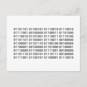 merry christmas and a happy new year binary code holiday postcard
