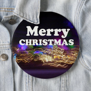Merry Christmas and a Happy New year greetings 6 Inch Round Button