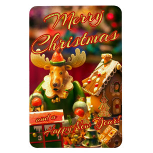 Merry Christmas and a Happy New Year! Magnet