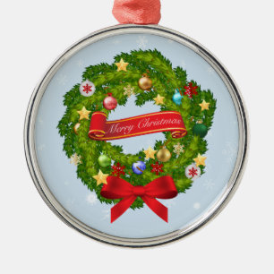 Merry Christmas and a Happy New Year! Metal Ornament