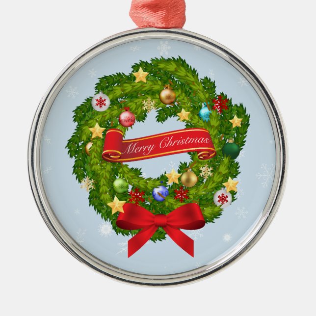 Merry Christmas and a Happy New Year! Metal Ornament (Front)