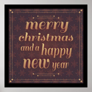 MERRY CHRISTMAS AND A HAPPY NEW YEAR POSTER