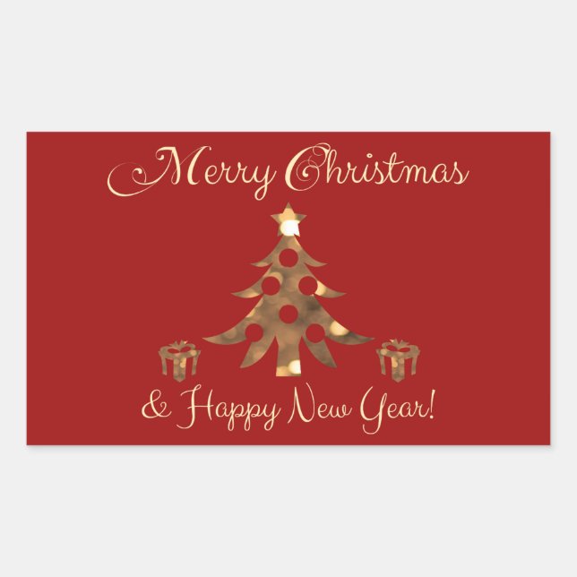 Merry Christmas and a Happy New Year! Sticker (Front)