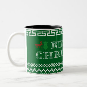 Merry Christmas and a Happy New Year! Two-Tone Coffee Mug