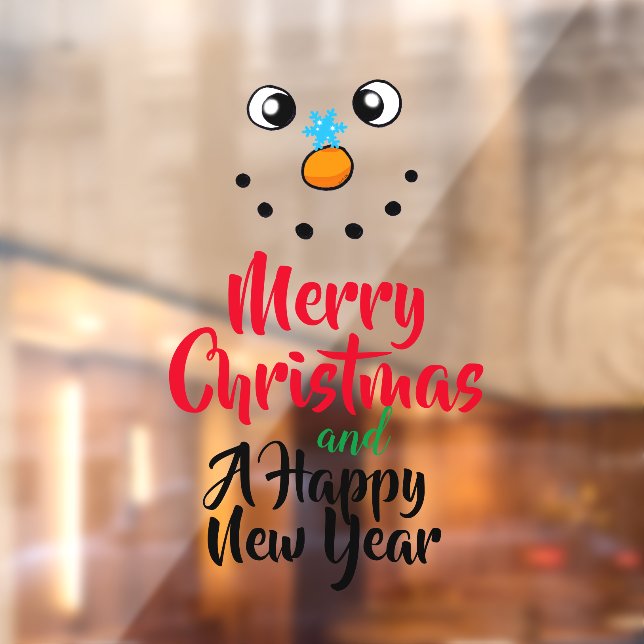 Merry Christmas and a Happy New Year  Window Cling (Sheet 2)
