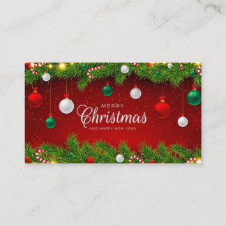 Merry Christmas and Elf Business Card Design