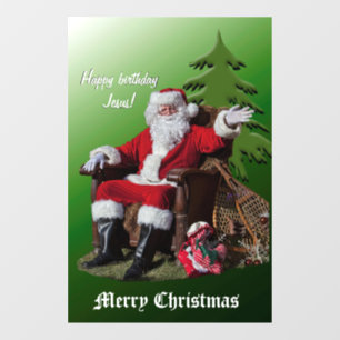 MERRY CHRISTMAS AND HAPPY BIRTHDAY JESUS WINDOW CLING