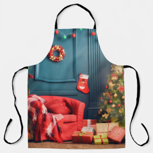 Merry Christmas and Happy Holidays! A beautiful li Apron