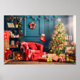 Merry Christmas and Happy Holidays! A beautiful li Poster